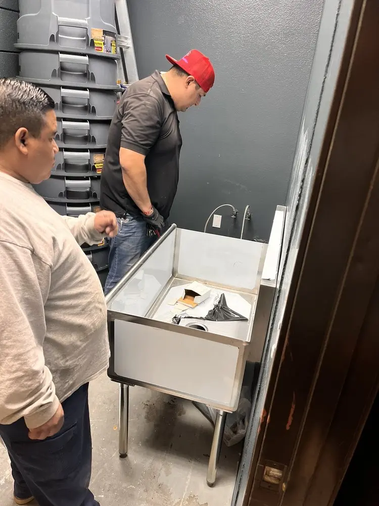 Commercial plumbing and sink installation in Nolte